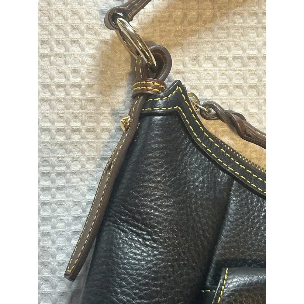 Dooney & Bourke Samba Satchel J8400932 Black & Brown Leather - Red Lining